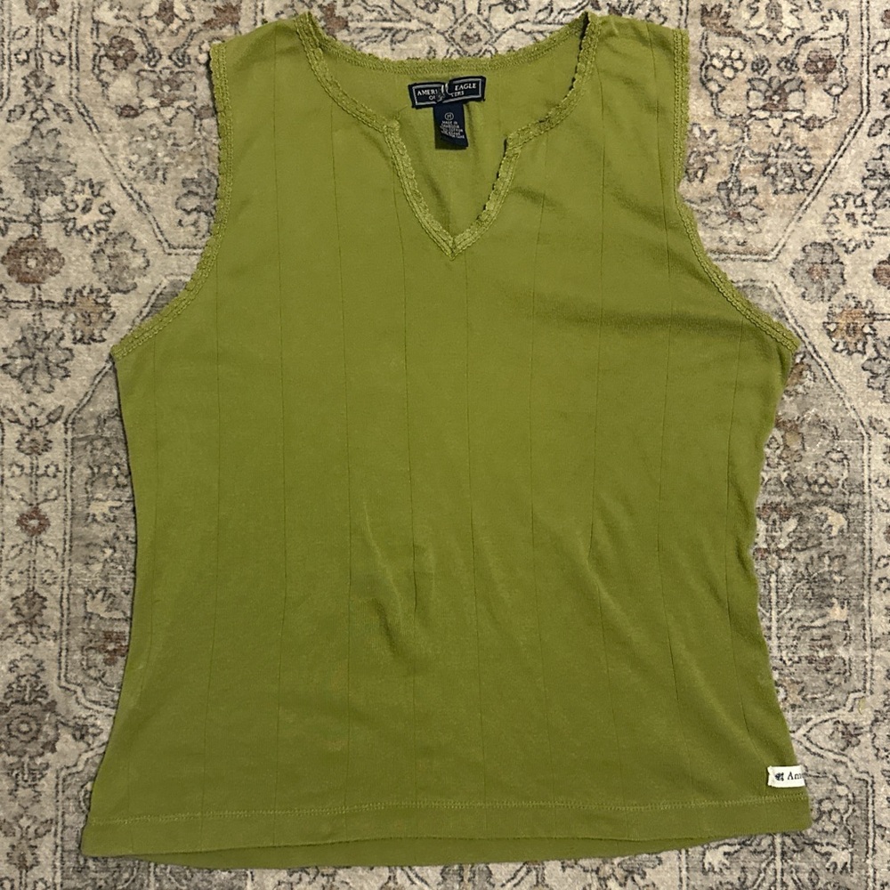American Eagle Outfitters Olive Green Tank Top